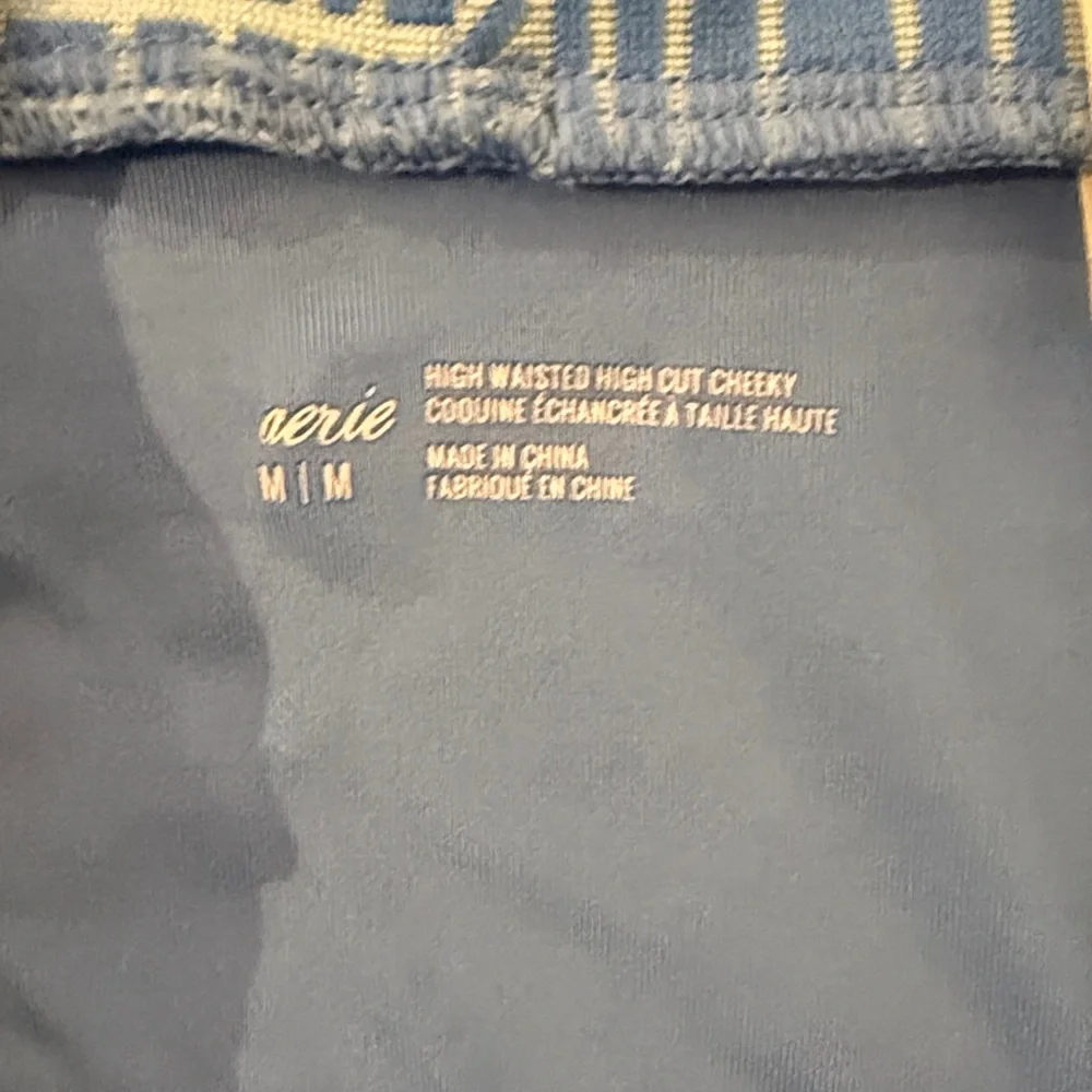 Aerie Blue High-Waisted Bikini Bottom - Picture 2 of 4
